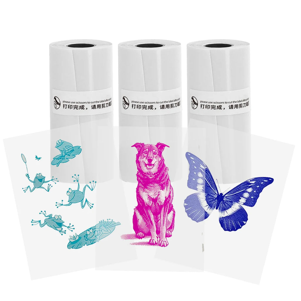 3 Rolls of Mini Printer Paper, Thermal Paper, Printable Stickers for Pocket Thermal Printers