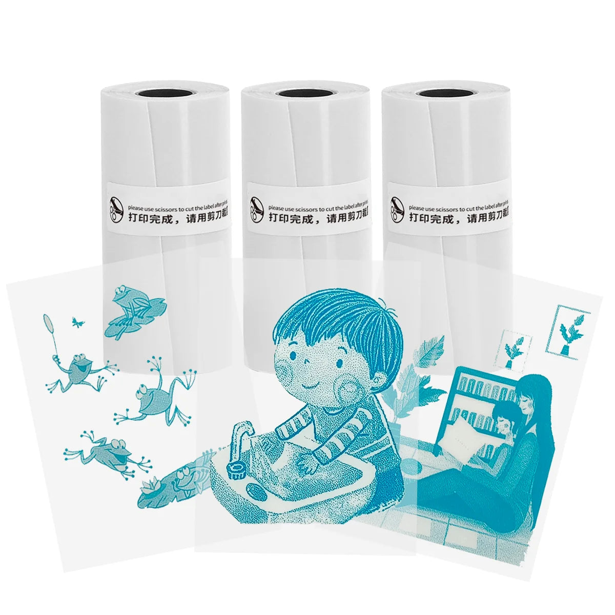 3 Rolls of Mini Printer Paper, Thermal Paper, Printable Stickers for Pocket Thermal Printers